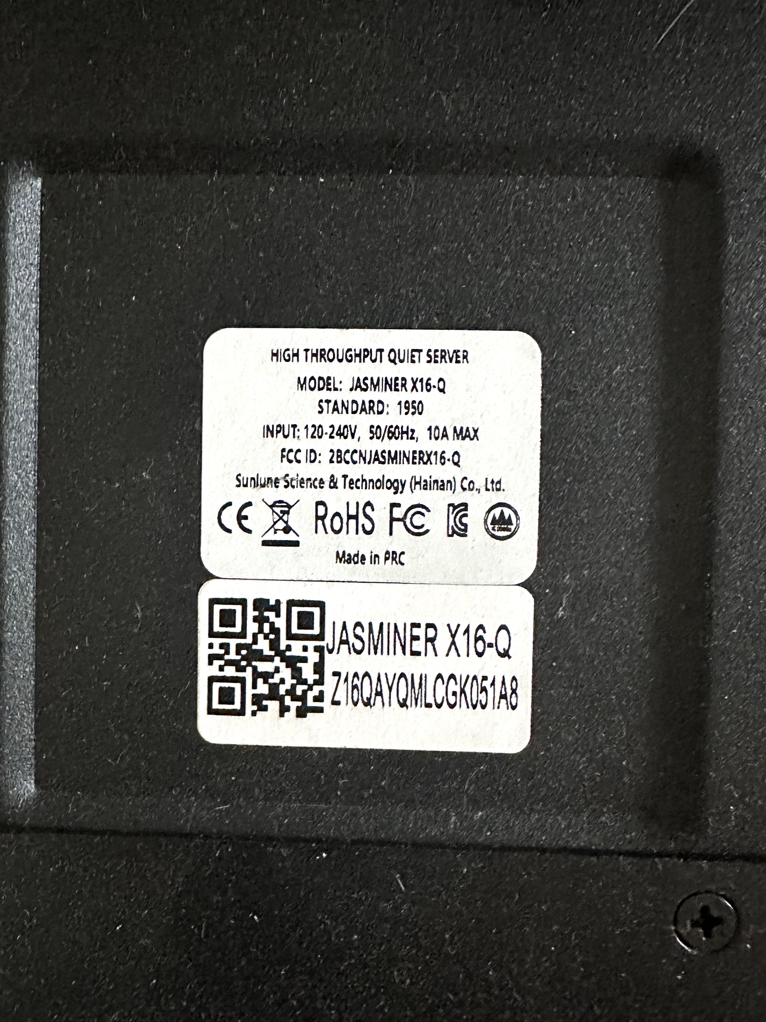 Asic-майнер Jasminer X16-Q 1950Mh/s 620 Вт Ethash, Ethash4G