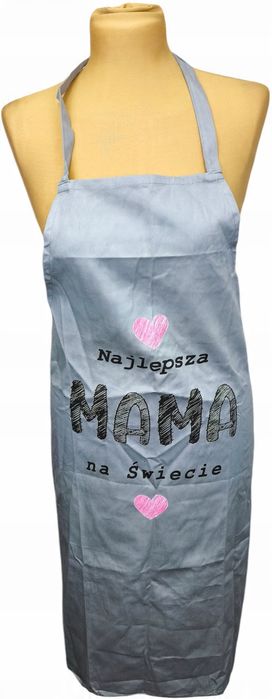 Fartuch kuchenny szary najlepsza mama na świecie