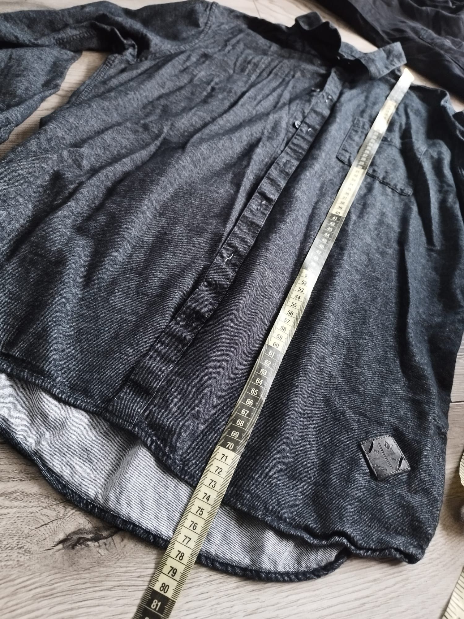 R.XL szara grafitowa koszula z długim rękawem Minimum