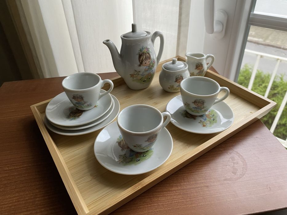 Servico de chá miniatura para crianças