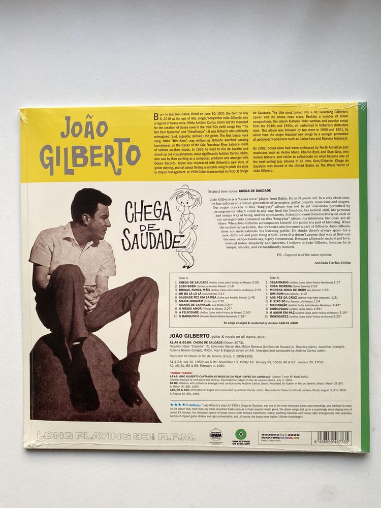 Disco de vinil Joao Gilberto novo e selado