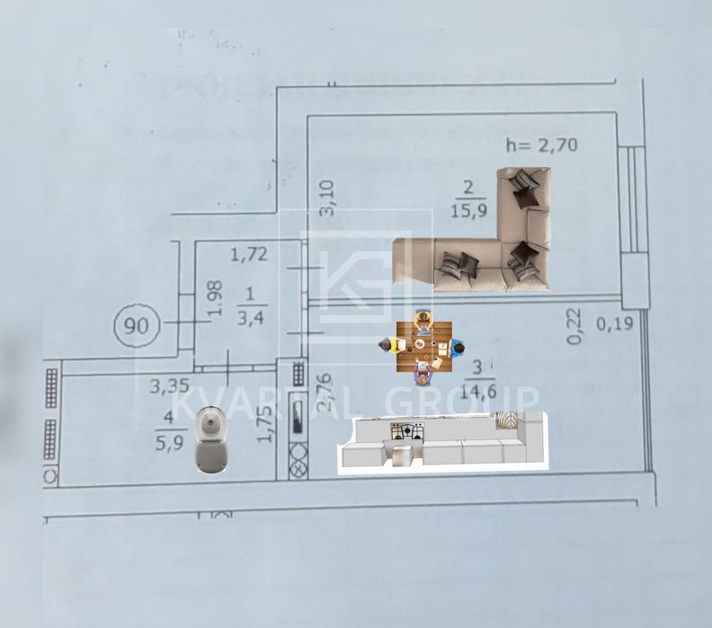1-кімнатна квартира, Ірпінь, ЖК «Синергія-2»