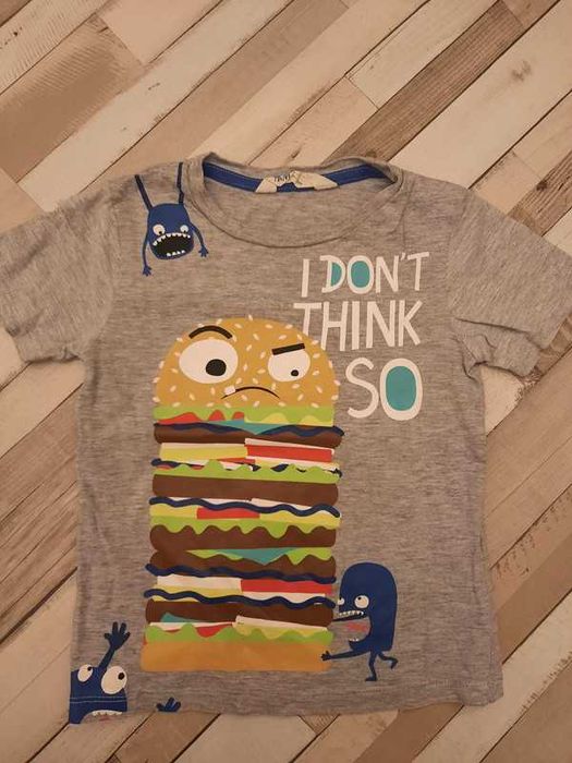 T shirt hamburger h&m 1,5-2 lata, 92 cm