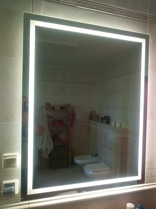 NOWE Podświetlane LUSTRO do Łazienki i nie tylko 80 x 100