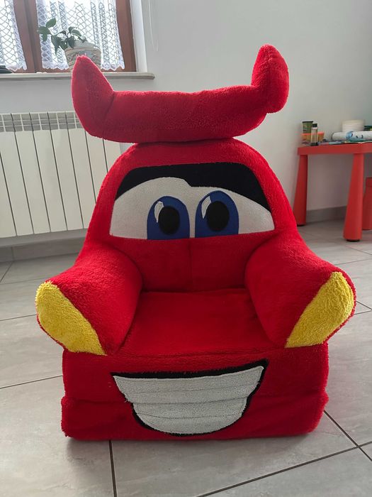 Fotel  krzesełko rozkładany pluszowy do siedzenia i leżenia dla dzieci