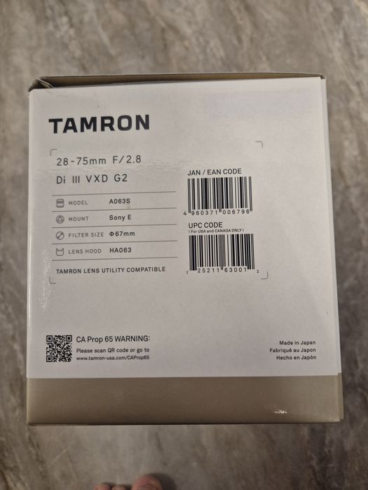 Універсальний об'єктив Tamron AF 28-75mm f/2.8 Di III VXD G2 (A063)