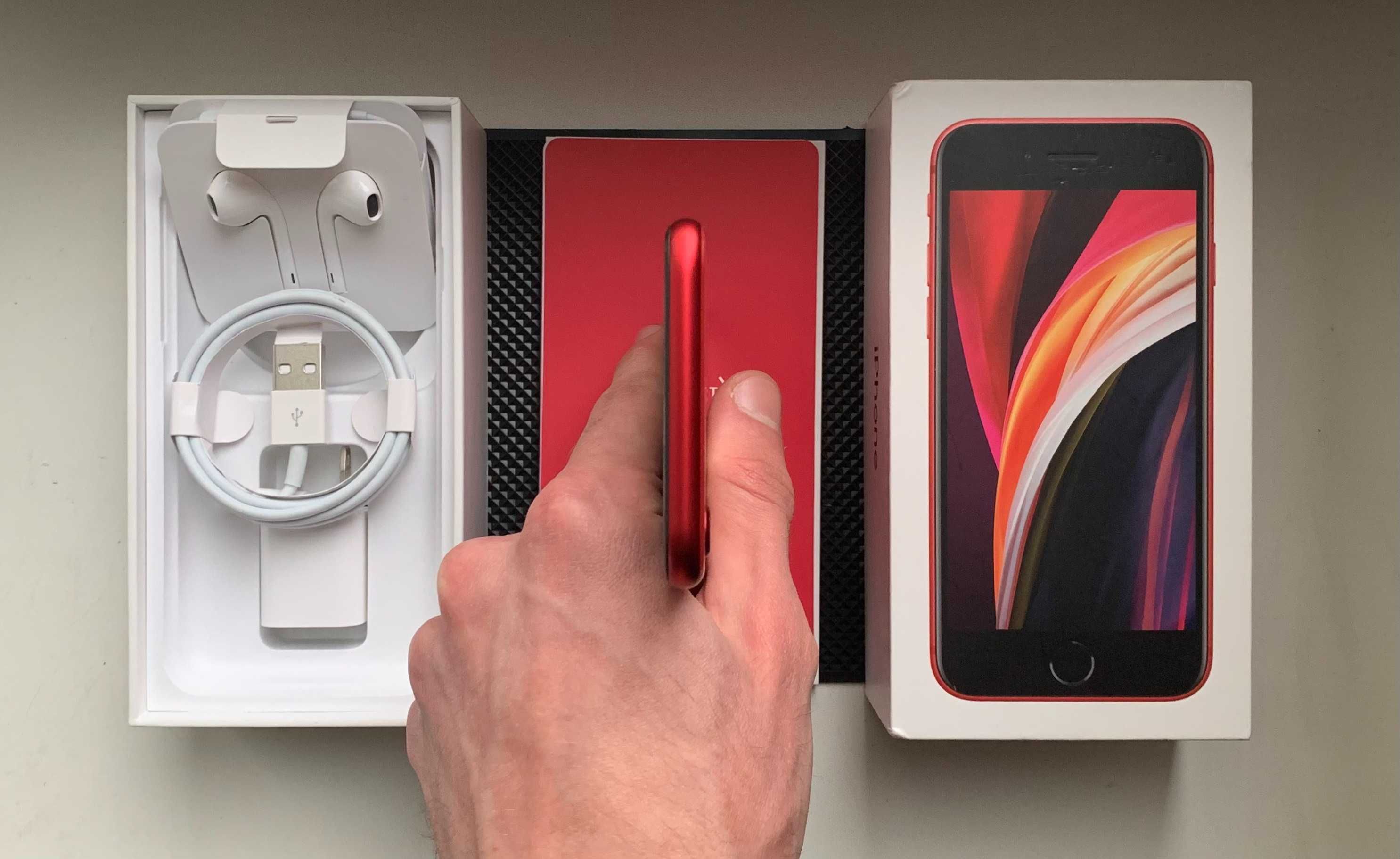 НОВЫЙ - iPhone SE 2020 64 гб - NEVERLOCK - 100% АКБ + КОМПЛЕКТ - RED