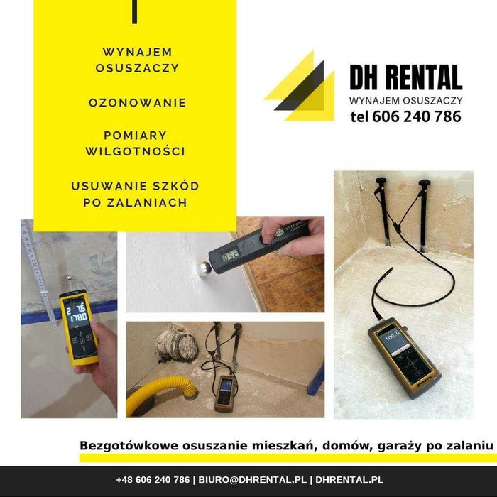 Wynajem osuszaczy Wypożyczalnia osuszaczy Osuszanie tynków i posadzek!
