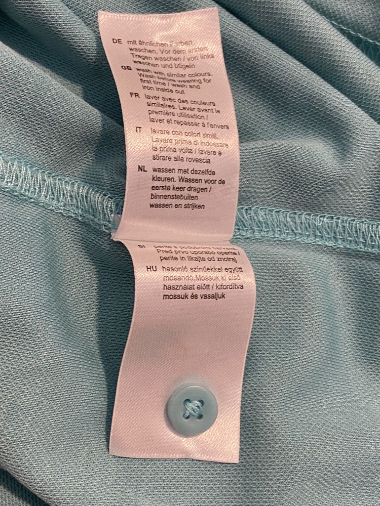 Charles Vogele XL  turkusowa męska koszulka polo t-shirt