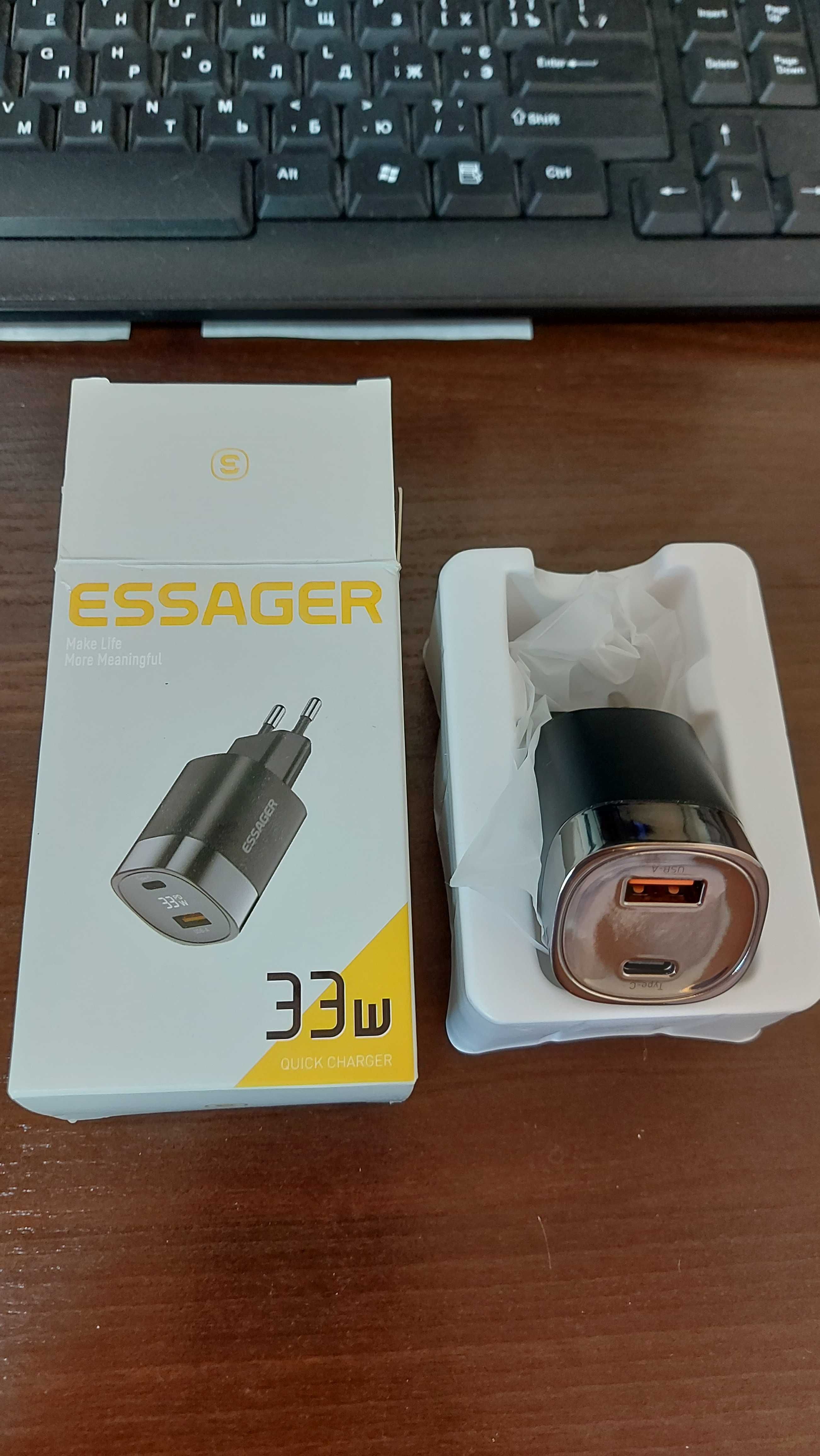 Кабеля для зарядки Toocki, Essager, Type C-C100w с дисплеем