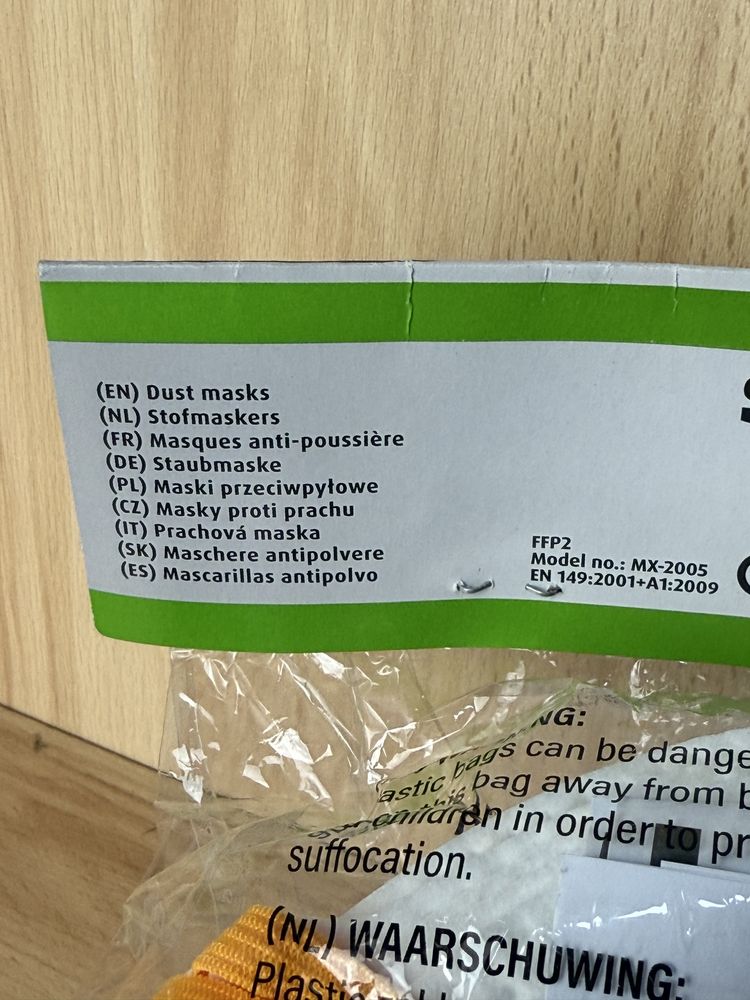 Spectrum Maski przeciwpyłowe pięć szt.