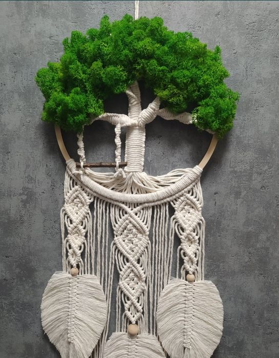 Łapacz snów drzewko szczęścia z mchem chrobotkiem