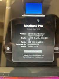 MacBook Pro 13” 8GB RAM, 500GB HDD, macOS Ventura