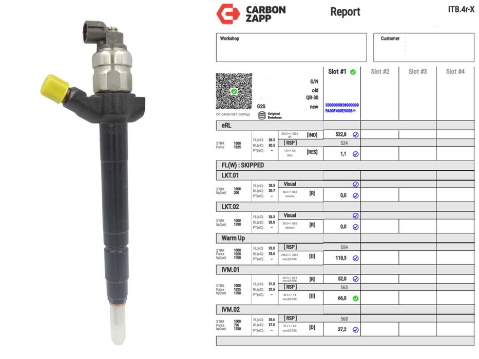 Regenerowany wtryskiwacz 6C1Q-9K546-AC Denso 2.2 2.4 Citroen Peugeot