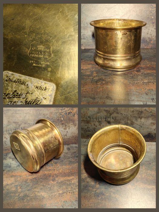 Kwietnik, donica mosiądz, Gilde handwear, vintage, Art Deco