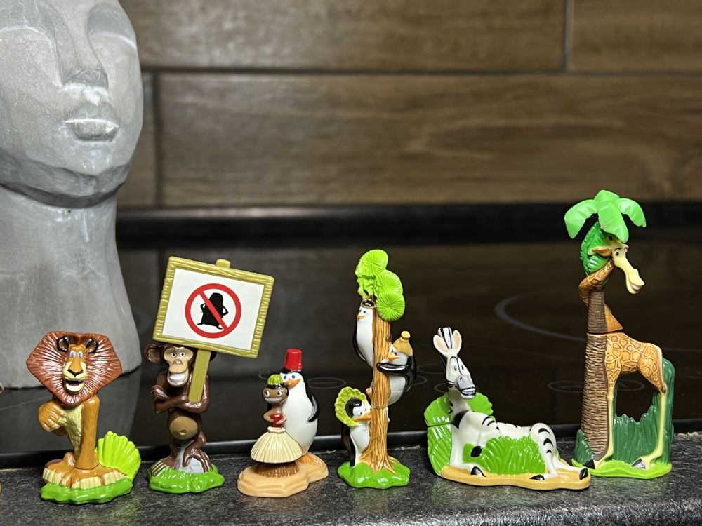 Мадараскар кіндер колекція іграшки мадагаскар киндер фигурки