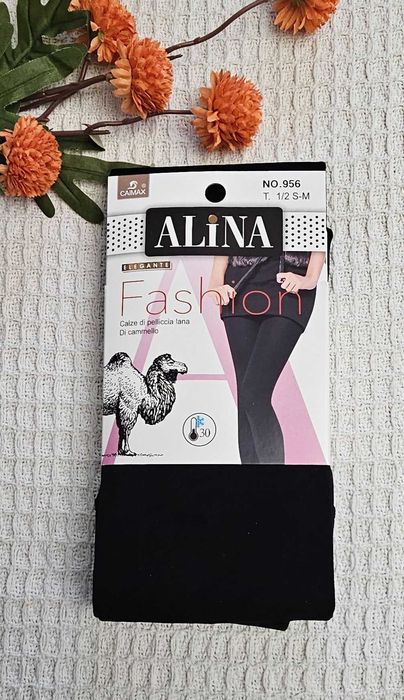 Wełniane rajstopy wełna wielbłąda camel wool M
