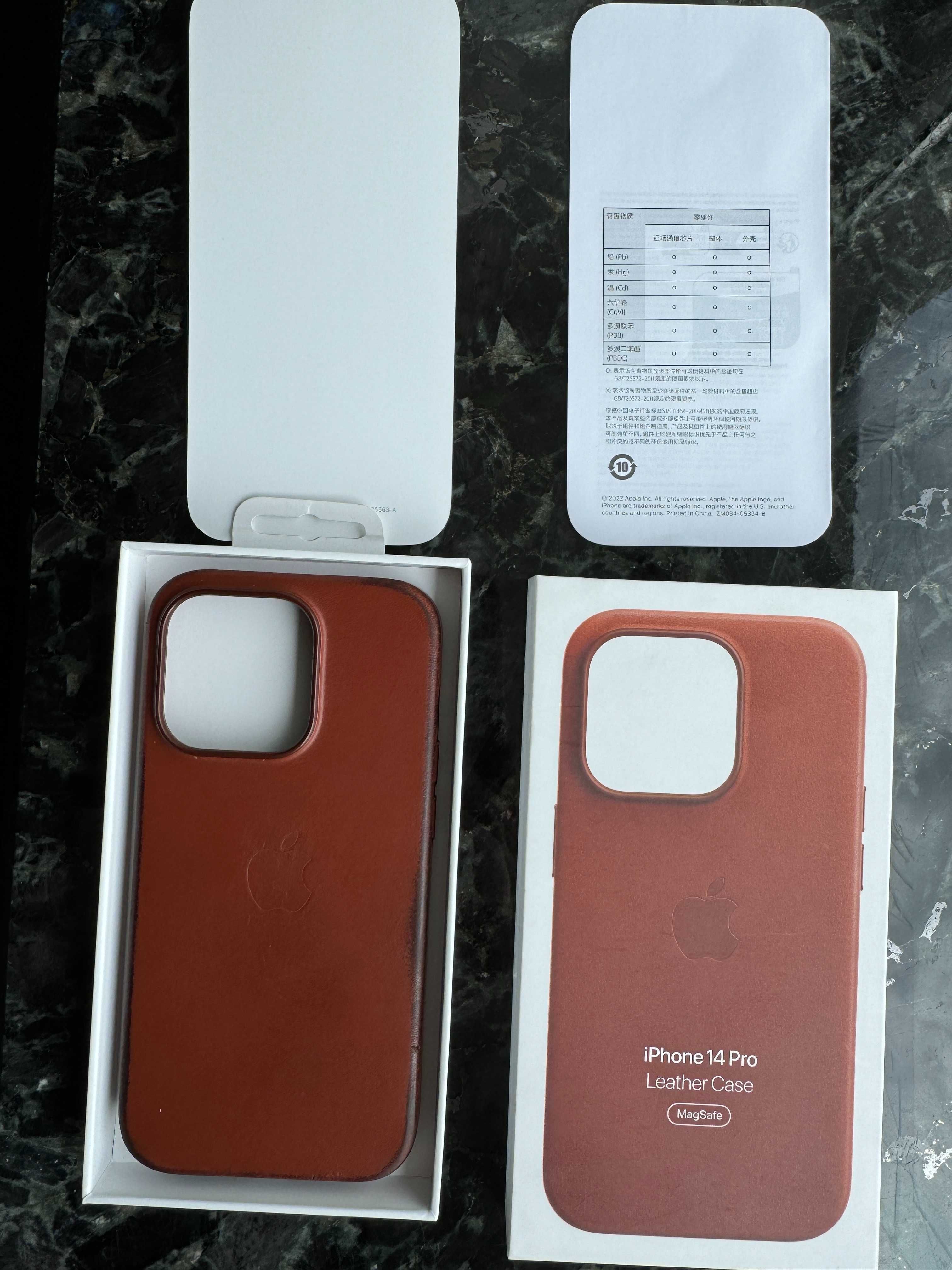 Кожаный чехол Apple iPhone 14 Pro Leather Оригинал бу