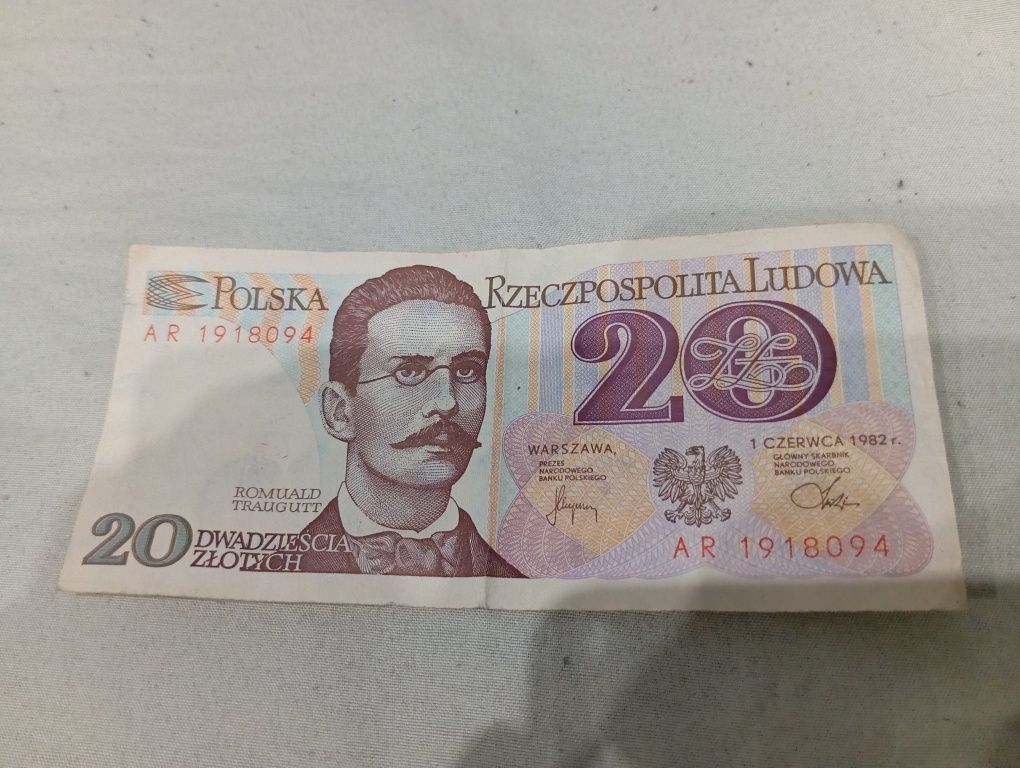 Banknot 20 złotych 1982