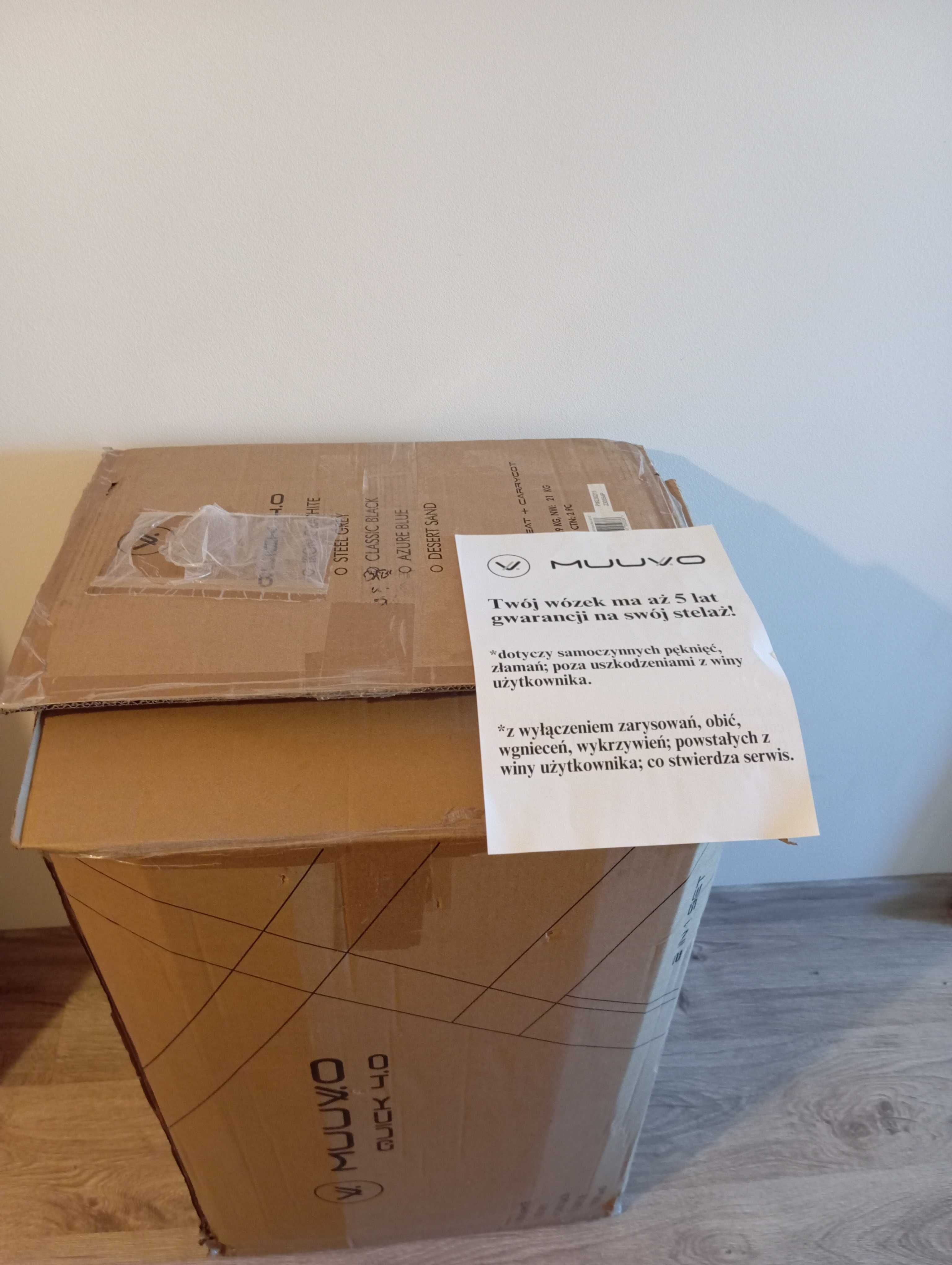 Muuvo quick 4.0 gondola + spacerówka + śpiworek + torba