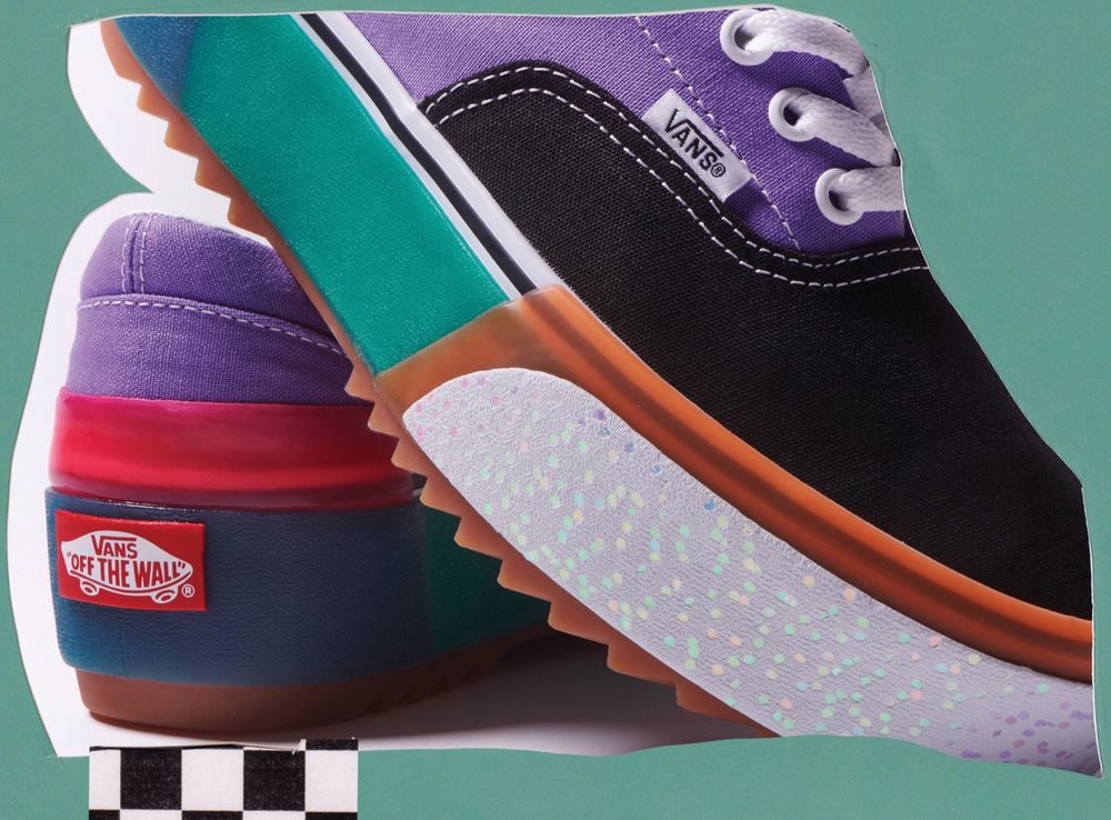 Кеди Vans Confetti Era Stacked Black Violet