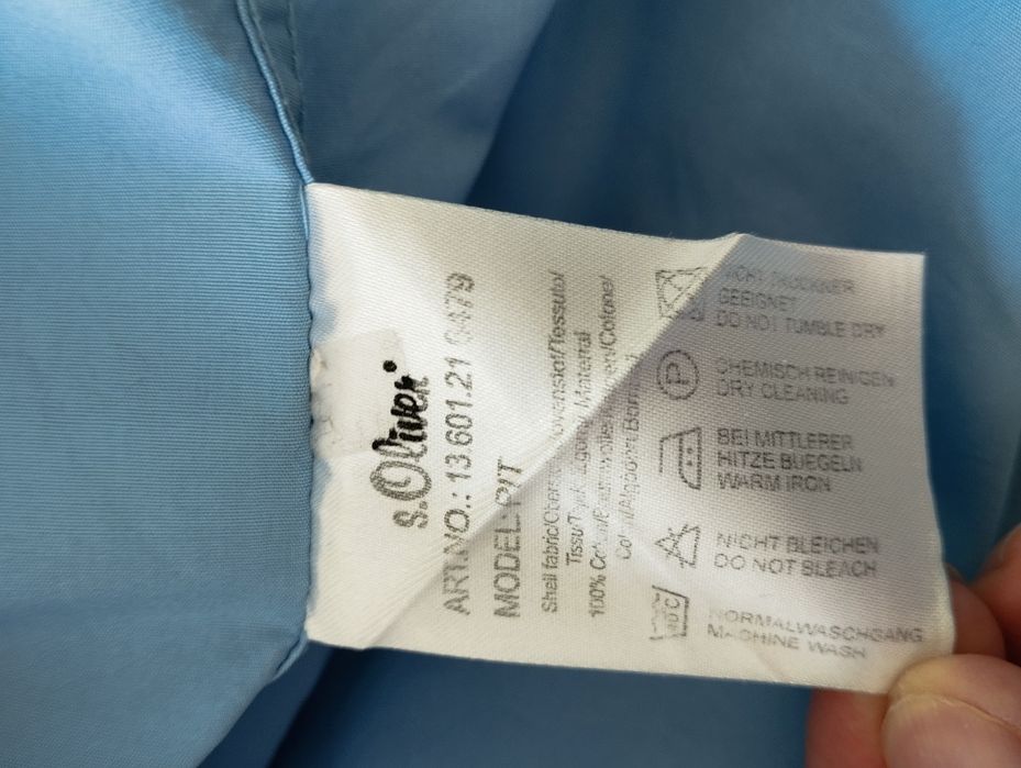 Niebieska, błękitna, koszula męska, 100% bawełna r.M/L s. Olivier