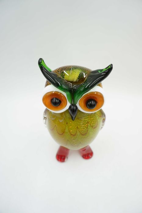 SZKLANA figurka styl murano sowa