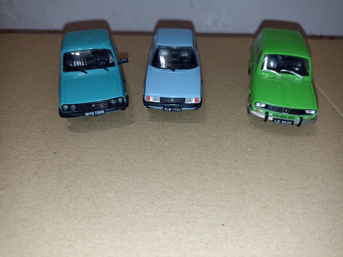Trzy modele samochody rumuńskie deagostini 1:43 legendy prl