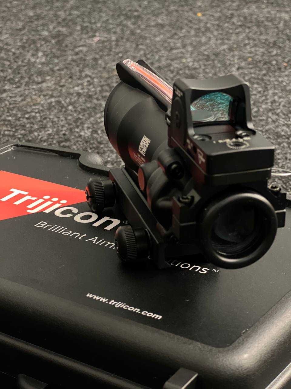 прицел Trijicon ACOG USA + мини колиматор RMR, Триджикон для AR-15, АК