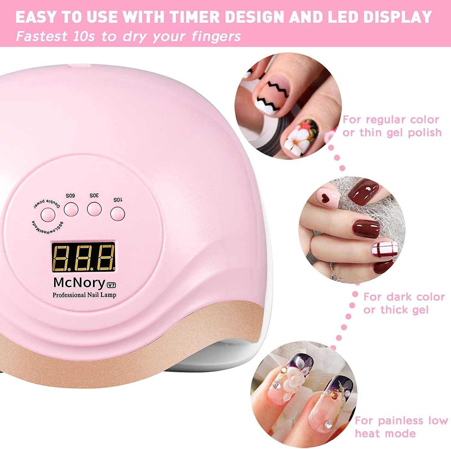 Lâmpada Led UV Unhas Gel 36 W sensor e ecrã  18 LED Nail Art Pés Mãe