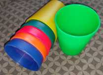 Plastikowe kubki 6 sztuk IKEA