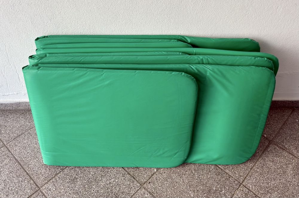 Colchão / colchões para espreguiçadeira - Conjunto 4 verdes