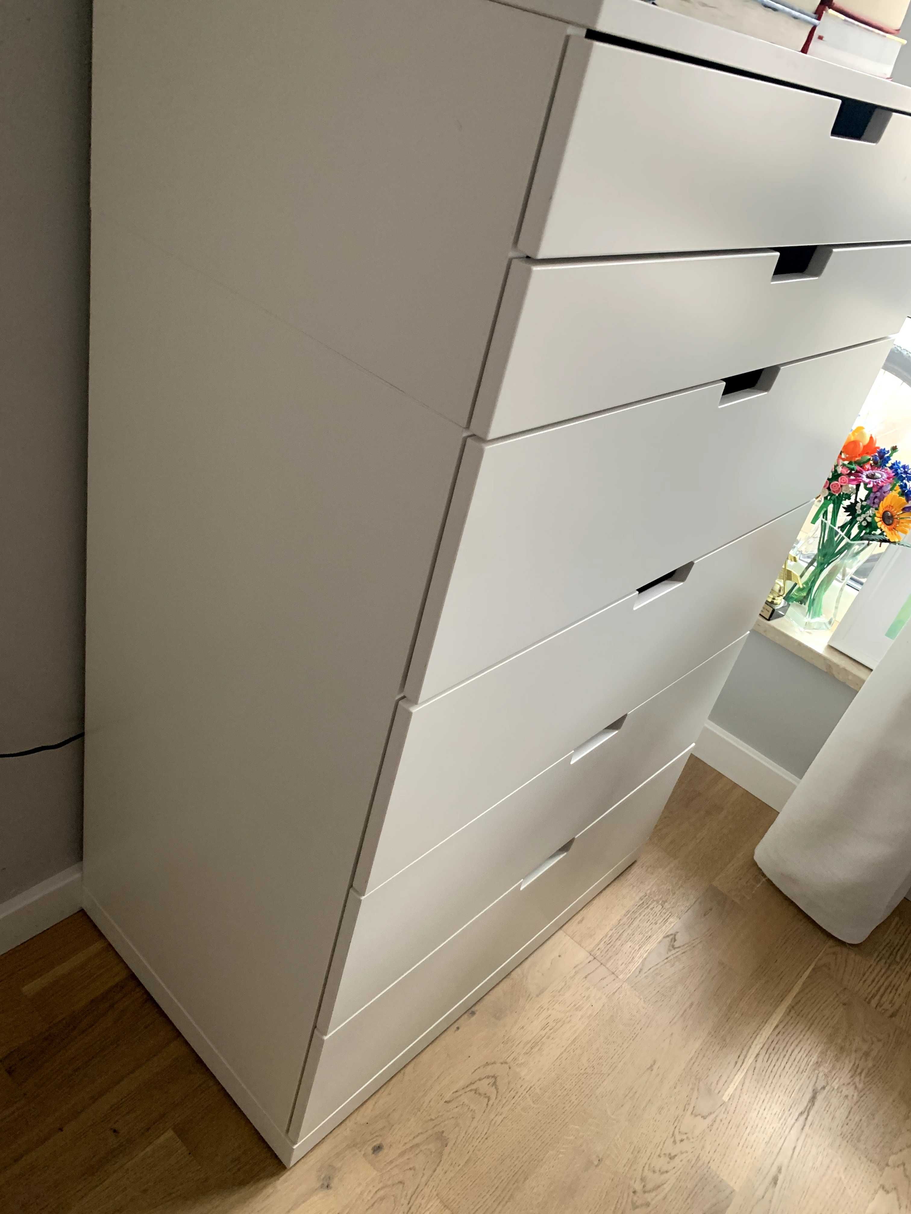 Ikea Kallax komoda biała 6 szuflad duża pojemna zadbana