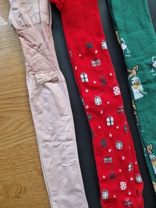 4 sztuki JAK NOWE rajstopy dziewczęce dla dziewczynki r. 110 / 116