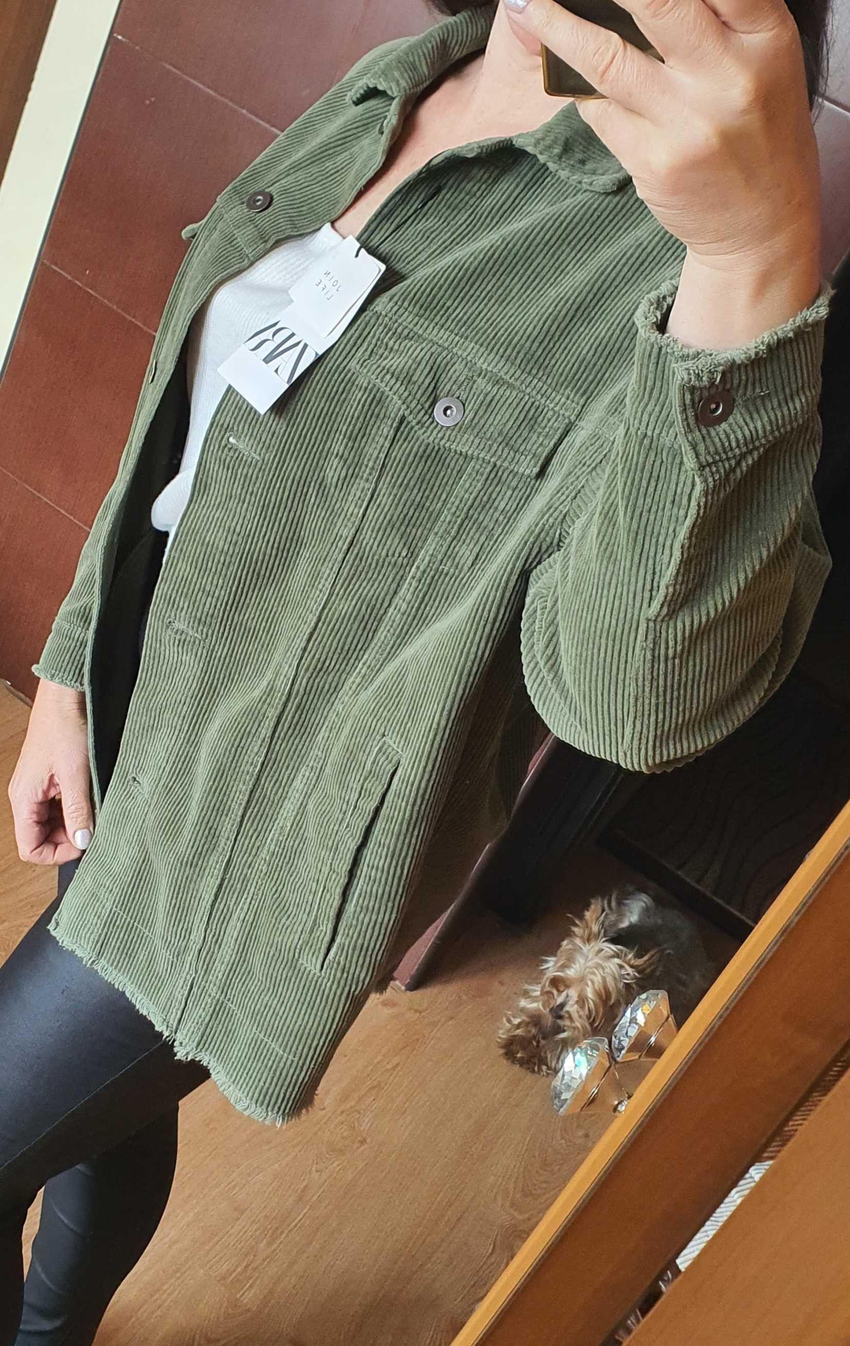 Zara sztruksowa kurtka oversize