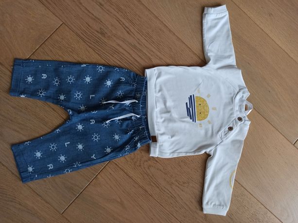Komplet Mayoral newborn 68 cm bluzka, spodnie dla chłopca