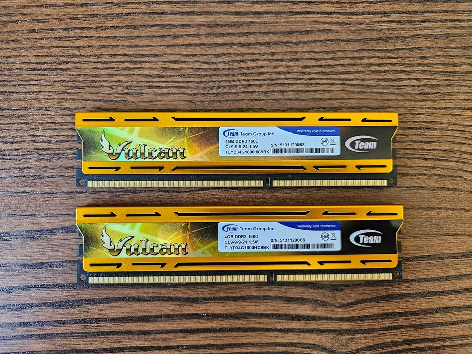 8 GB (2x4GB) Team Group Vulcan Gold - DDR3 1600 CL9
