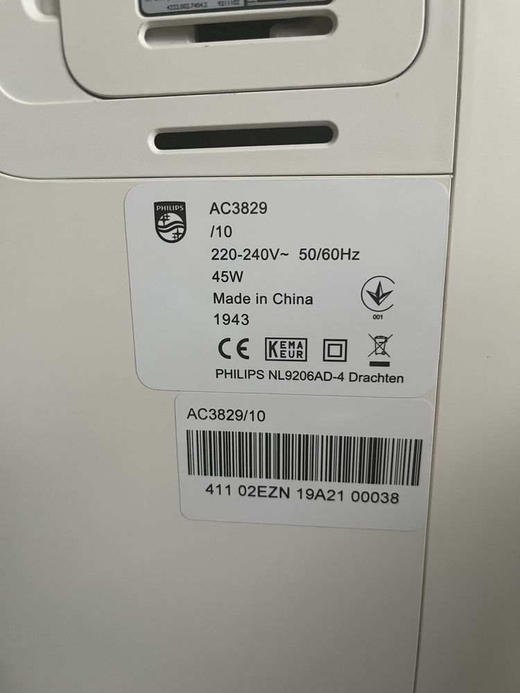 Oczyszczacz powietrza Philips Combi 2w1 AC3829/10 Nawilżanie powietrza