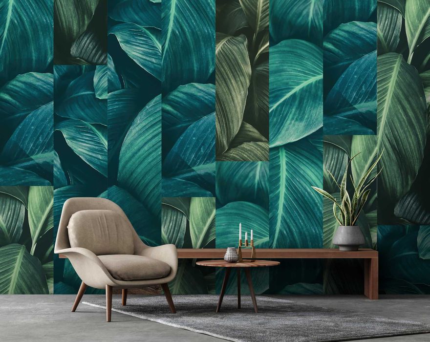 KUP 3 ZAPŁAĆ MNIEJ Tapeta Kwiaty Abstrakcja Natura Liście 3D Na Ścianę