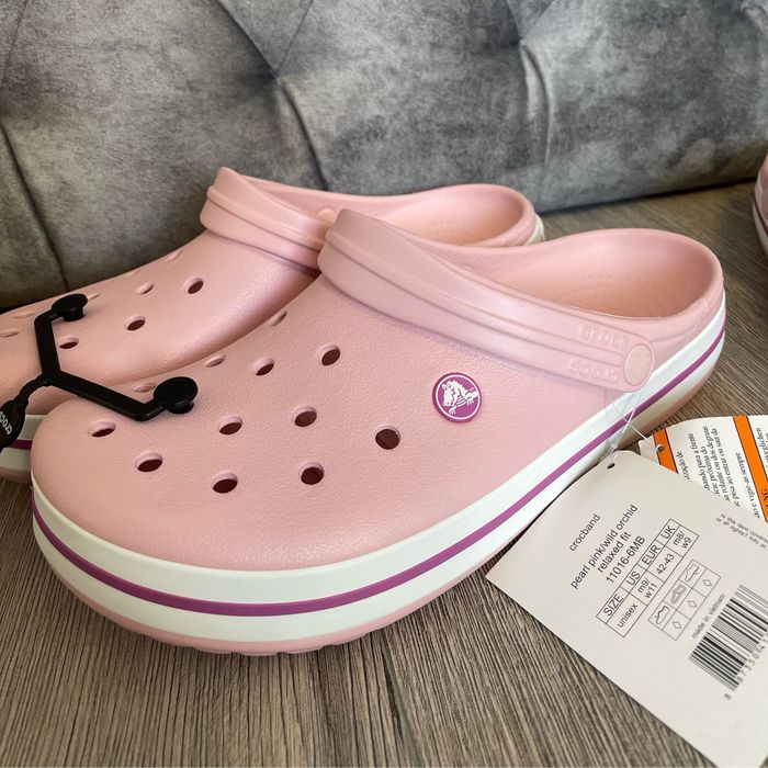 Оригінал Crocs Crocband pink.Жіночі крокси Нові, 26-27 см устілка