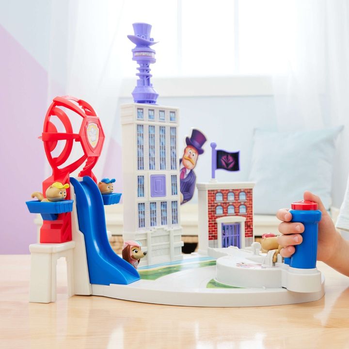 Psi Patrol Mighty Movie Zestaw Baza Miasto Liberty I Poms 4 Figurki