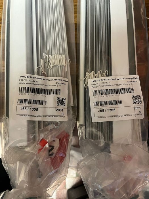 Różne żaluzje i rolety Nowe. Na różny wymiar.