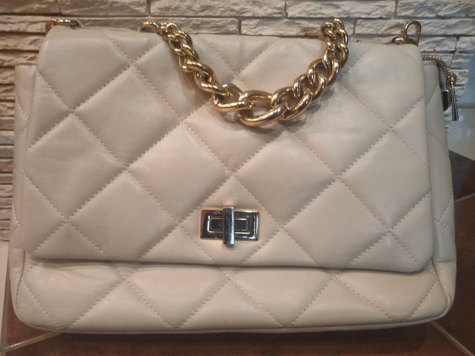 Torebka skóra naturalna Massimo Conti