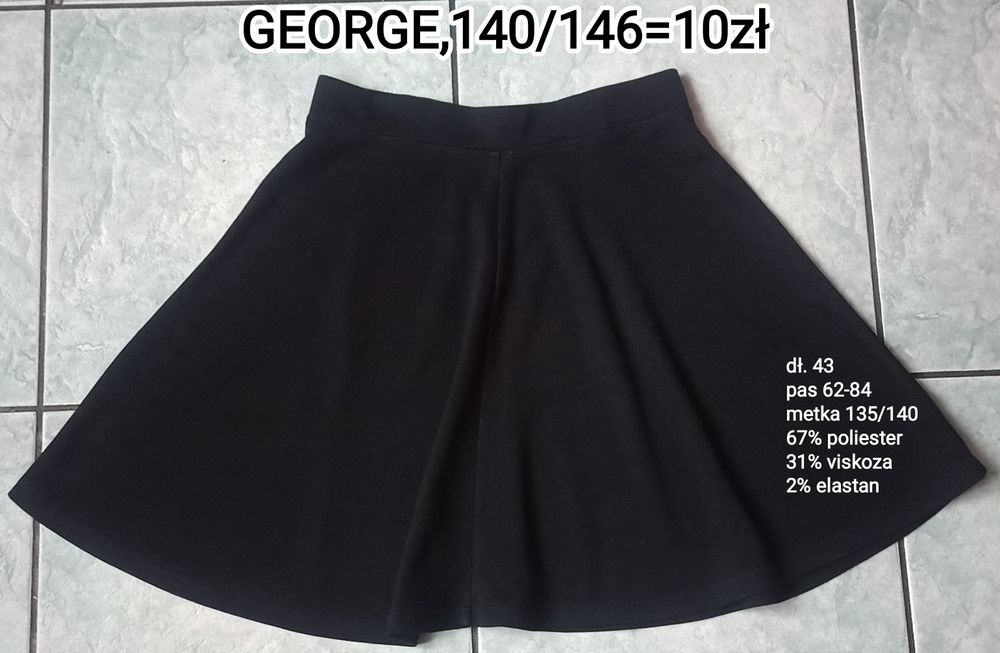 Spódniczka dziewczęca czarna, George.