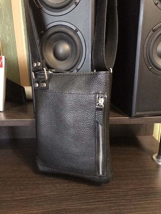 Мужская барсетка из натуральной телячьей кожи.Кожаная мужская сумка.