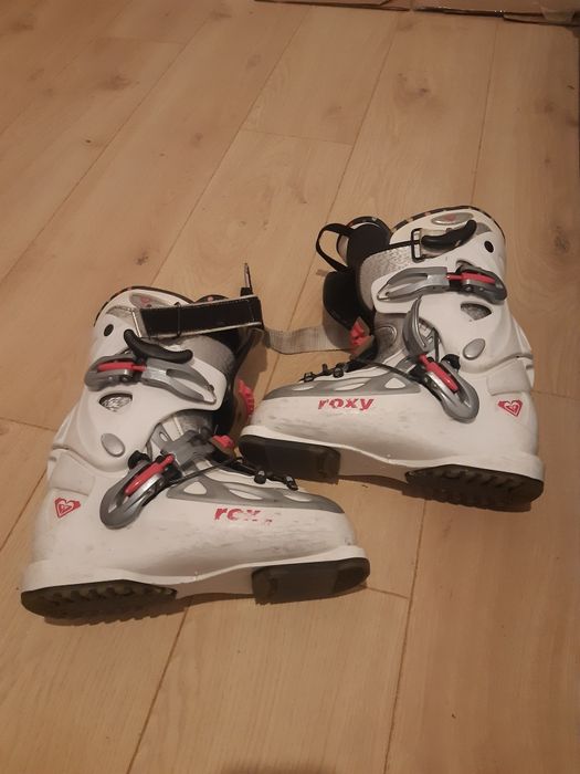 Buty narciarskie damskie różowe białe 24,5 cm 245 mm 285 mm skorupa