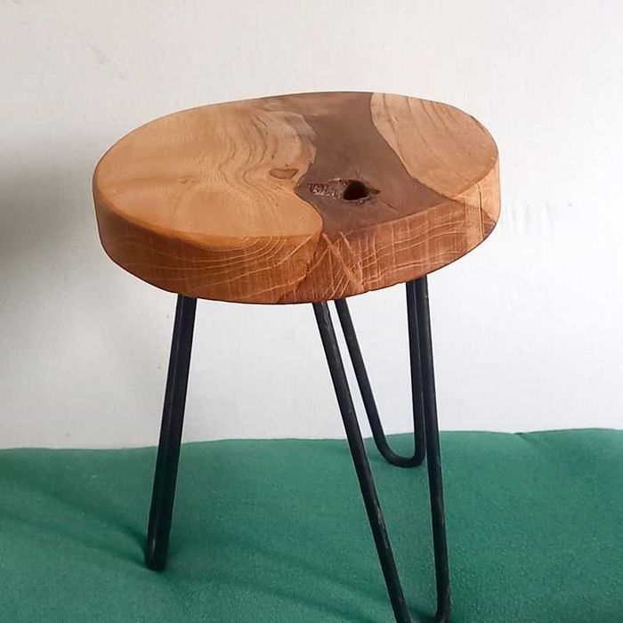 Stojak stolik mały na nóżkach drewno BOHO LOFT STYLE