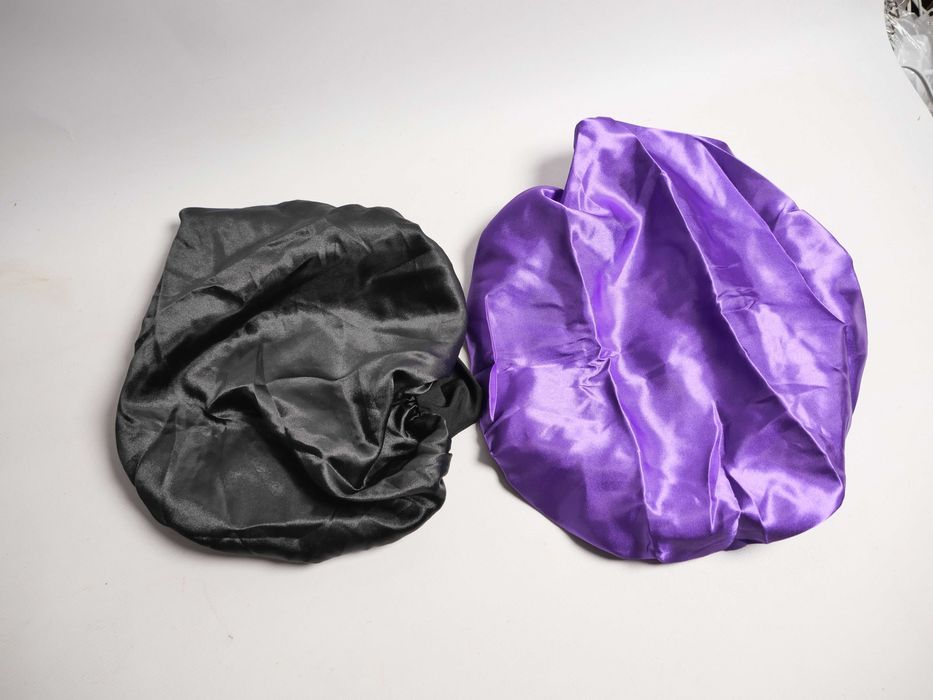 Атласні чепчики для сну чепчики для волосся кучерявого 2 штуки