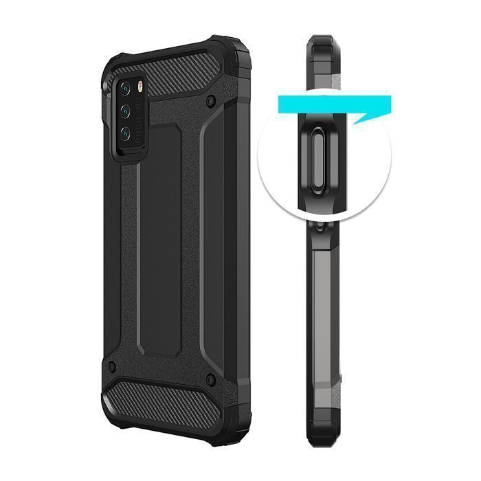 Etui Hybrid Armor do Xiaomi Redmi Note 10 5G / Poco M3 Pro - Srebrne