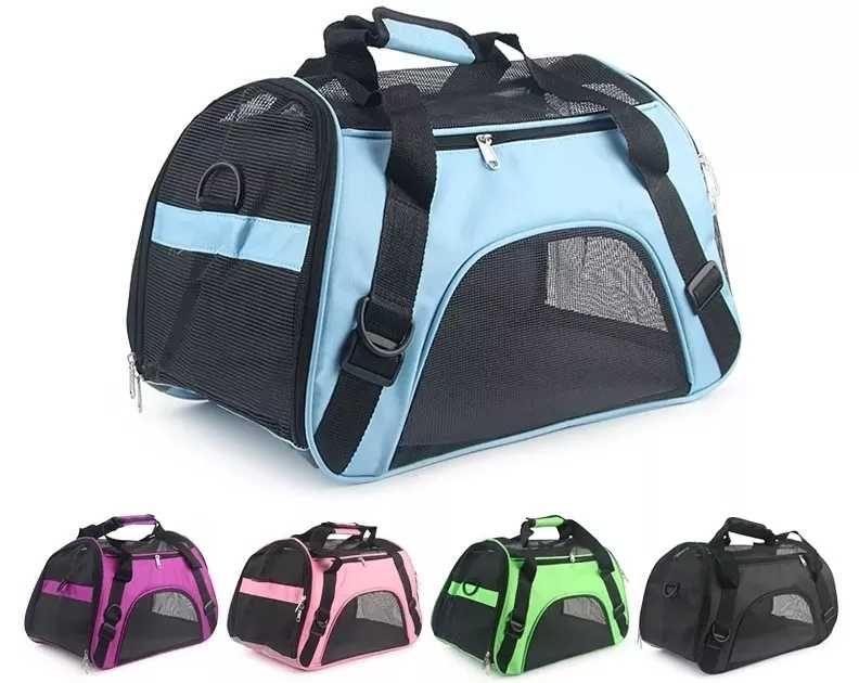 nowy transporter czarna torba transportowa dla psa kota królika